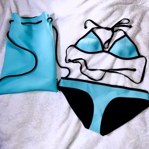 Authentic triangl swimwear set with draw bag
